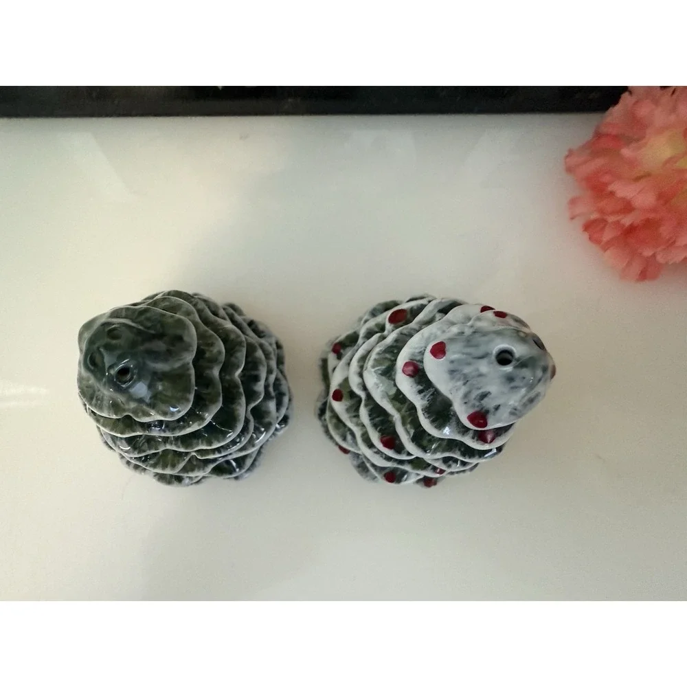 Vintage Snowy Evergreen Ceramic 4